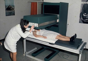 d Schnellscanner Marke Colorpix während einer Leberszintigraphie